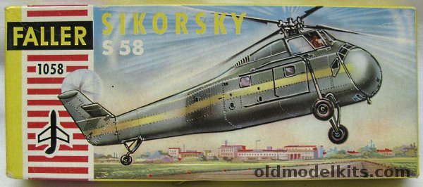 Faller 1/100 Sikorsky S-58 Helicopter - US Navy or West German Luftwaffe, 1058 plastic model kit